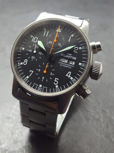 Fortis Flieger Chronograph Watch Automatic Valjoux 7750 Day Date