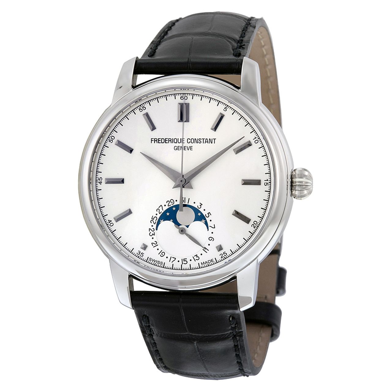 Frederique Constant FC-715S4H6 Mens Silver Dial Analog Automatic Watch