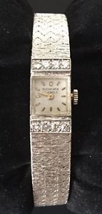 BUCHERER Ladies 18K Solid Gold &Diamonds Bracelet Genuine Luxury Vintage Watch