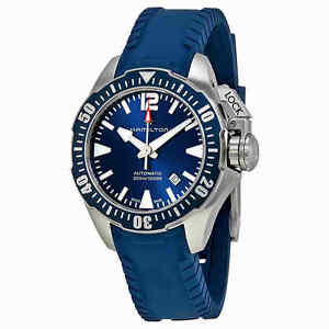 Hamilton Khaki Navy Frogman Automatic Blue Dial Mens Watch H77705345