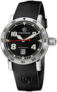 Chronoswiss Timemaster Date Automatic Steel Mens Strap Watch Date CH-8643/71-2