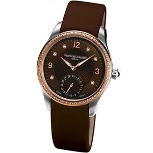 Frederique Constant FC-700MPCD3MDZ9 Womens Automatic Watch with Leather Strap