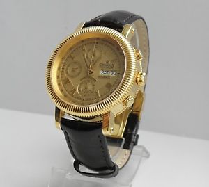 Charmex Chronograph President Chronometer Automatic watch Valjous 7750 Silver D.