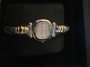 David Yurman Gold And Silver Women's Watch With Diamonds, New With Tags And Box