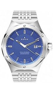 Edox Men's 53005 3M BUIN Delfin Analog Display Swiss Quartz Silver Watch