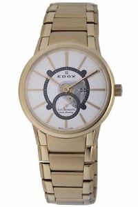 Edox Men's Les Bemonts Gold/White Stainless Steel Watch