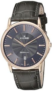 Edox Men's 56001 37R GIR Les Bemonts Analog Display Swiss Quartz Grey Watch
