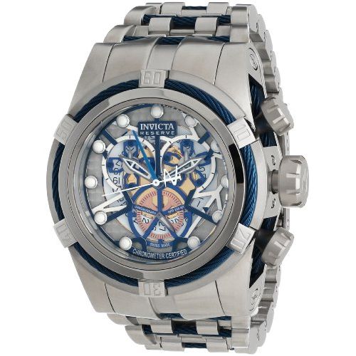 Invicta Men's 12900 Bolt Reserve Chronograph Silver and Gold Tone Dial Stainless