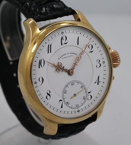 1913 A. LANGE & SOHNE GLASHUTTE  high grade pocket watch movement diamond stone
