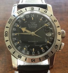 Glycine Airman Special 24 Hours Gmt, Year 1964, With Box, vintage