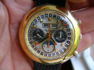 Jules Jurgensen Valjoux 88 vintage chronograph triple date moonphase perfect