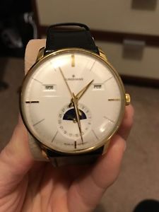 Junghans Meister Calendar day - date- calendar- moon phase- yellow gold plated