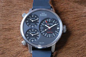 Glycine Airman GMT Four time zone Three movement automatic watch handles IST