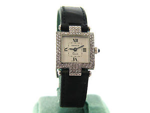 1.50 CT Natural Diamond VS2/G Lady's Geneve Wristwatch18K White Gold.