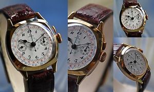 Cronografo Omega carré galbé chronograph watch armbandhur circa 1930