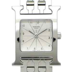 Auth HERMES H Watch Ref. HH1.210.260.4804 Quartz SS Women's watch