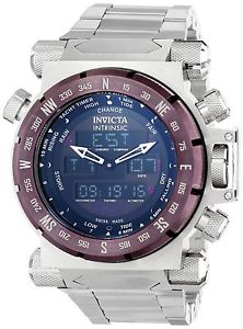Invicta Men's 13076 Intrinsic Analog-Digital Display Swiss Quartz Silver Watch