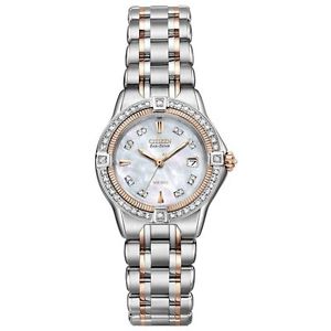 Citizen EW2066-58D Womens Silver Dial Quartz Watch with Stainless Steel Strap