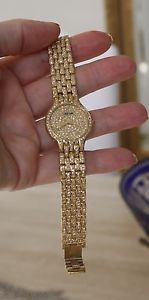 Concord solid 18k gold watch with diamonds everywhere, 65.1 grams