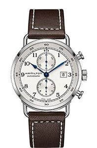 Hamilton Pioneer Auto Chrono Brown Silver Analog Automatic Men's Watch H77706553