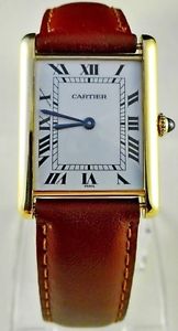 CARTIER VINTAGE 70's TANK JUMBO AUTOMATIC MEN'S 18 KT SOLID YELLOW GOLD 1 YW