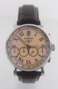 Eberhard & Co 4 Bellissimo Herren Uhr + BOX Chronograph Automatik Chrono watch