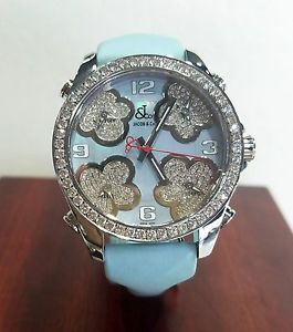 Jacob & Co Five Time Zones Blue Flower Diamond Watch MSRP $20,100.00