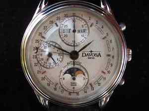 DAVOSA Classic Chronograph Mondphasen Automatik ETA / Valjoux 7751