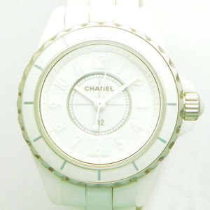 Free Shipping Pre-owned CHANEL J12 White Ceramic H3705 Quartz World Limited 2000