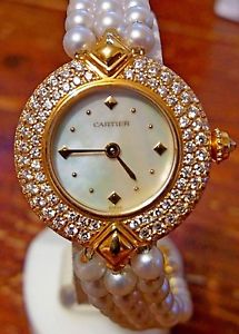 CARTIER VENDOME LADY EXCLUSIVE DIAMONDS AND PEARLS - NEW - FULL SET - 2 YW !