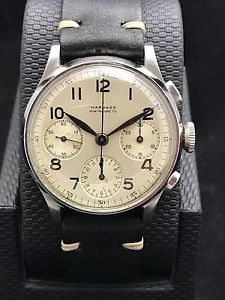 HARVARD STAINLESS STEEL MANUAL CHRONOGRAPH IN NEW OLD STOCK CONDITION