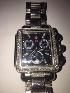 Gorgeous Authentic Michele Watch Deco Day Diamond Watch MW06A01A1928