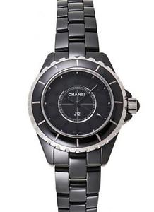 Free Shipping Pre-owned CHANEL J12 Intense Black H3828 Limited Edition Women