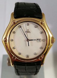 EBEL 1911 SOLID 18K WATCH MOP MOTHER OF PEARL DIAMOND DIAL