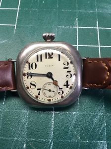 1917 Elgin Trenchwatch With Engraving On Back