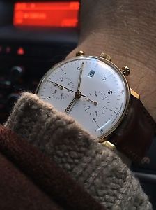 junghans max bill Chronoscope 027/7800 Automatic 41mm - Box Papers Etc