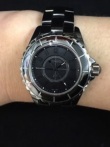 Genuine Ladies Chanel J12 Intense Black Quartz Watch. BRAND NEW RRP £3575