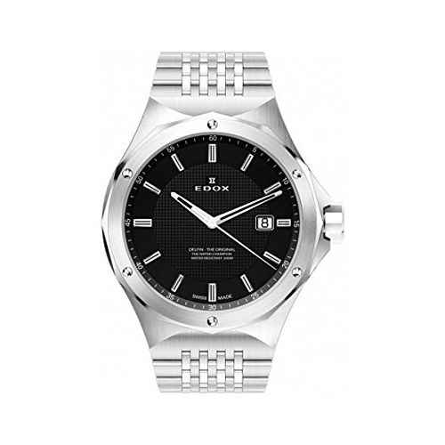Edox Men's 53005 3M NIN Delfin Analog Display Swiss Quartz Silver Watch