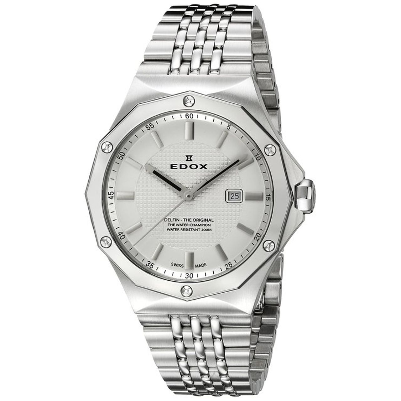 Edox 54004 3M AIN Womens Silver Dial Analog Quartz Watch