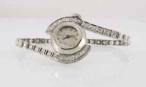 Ladies 14K White gold and diamond Benat Watch