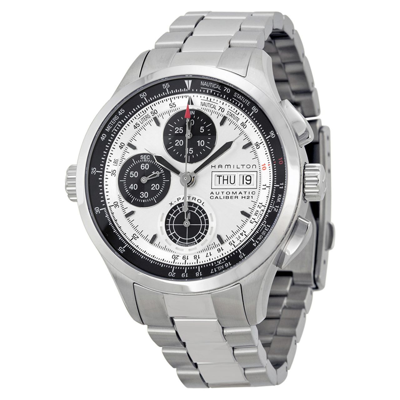 Hamilton H76566151 Mens Silver Dial Analog Automatic Watch