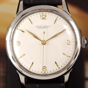 Authentic Ulysse Nardin White Dial Gold Hands Automatic Mens Wrist Watch
