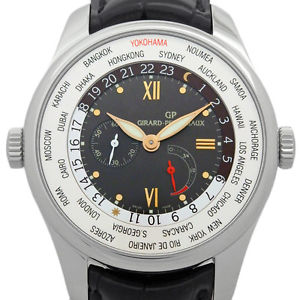 Free Shipping Pre-owned GIRARD-PERREGAUX World Wide Time Control JapanLimited250