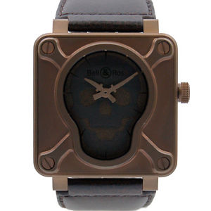 Free Shipping Pre-owned BELL＆ROSS Skull Bronze World Limited 500 With GenuineBOX
