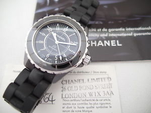 Chanel J12 (full set papers box) Automatic Black Ceramic 38 mm H0684 watch 2000