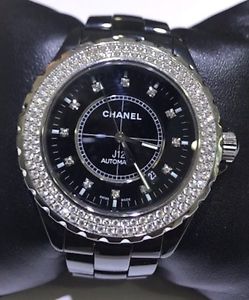 Chanel J12 Automatic Black Out Double Halo Diamond Bezel Diamond Dial Ceramic