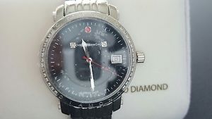 chrono watch with 2 diamonds