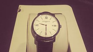 Baume and Mercier Classima white dial brown leather