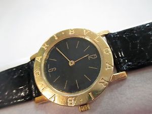 BULGARI BULGARI orologio in oro 18 Kt - cinturino in coccodrillo