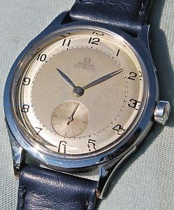 Introvabile orologio OMEGA in acciaio con mov automatico a martelletto del 1944